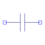 Non-polarized capacitor symbol